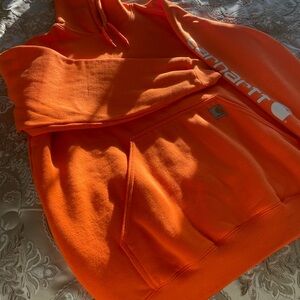 Brand new bright orange carhartt sweater XL